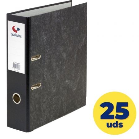 Grafoplás Archivador Ecoclassic Folio Gris Plomo (Set de 25) Grafoplás Archivador Ecoclassic Folio Gris Plomo (Set de 25)